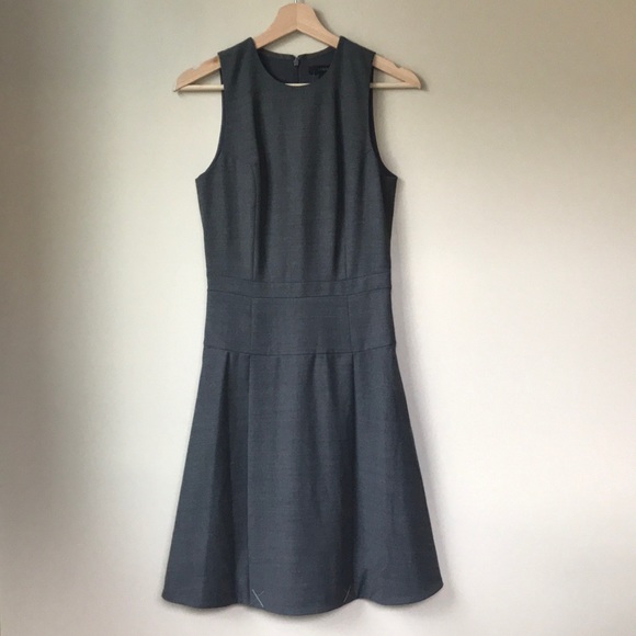 J.Crew tall pleated sheath grey dress - Picture 1 of 9